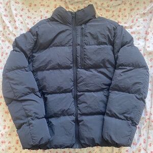 Zara Men's Winter Jacket – Navy Blue (Size L)